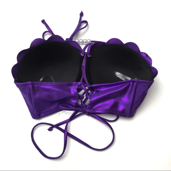 Disney Ariel Little Mermaid Clam Shell Bikini Top - Picture 4 of 7